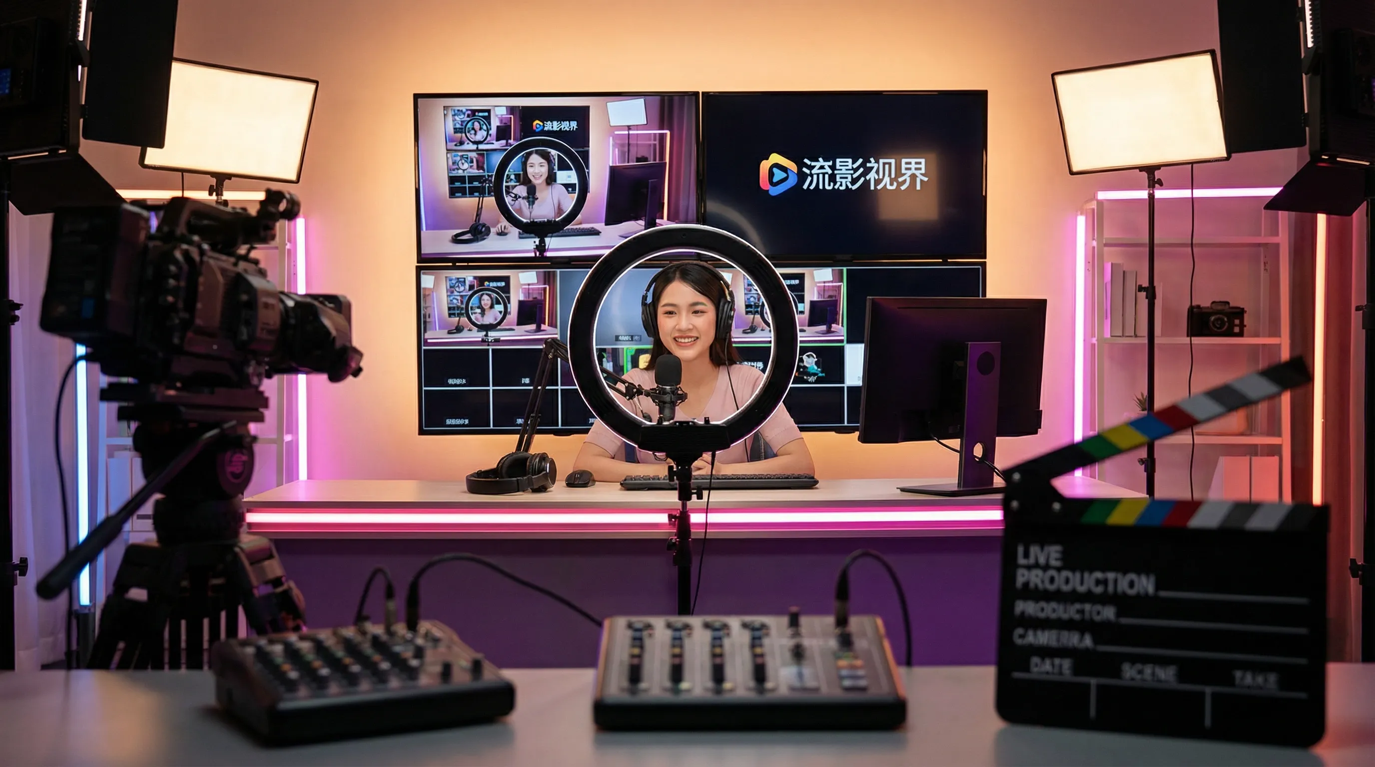 小马拉大车影视传媒平台宣传横幅